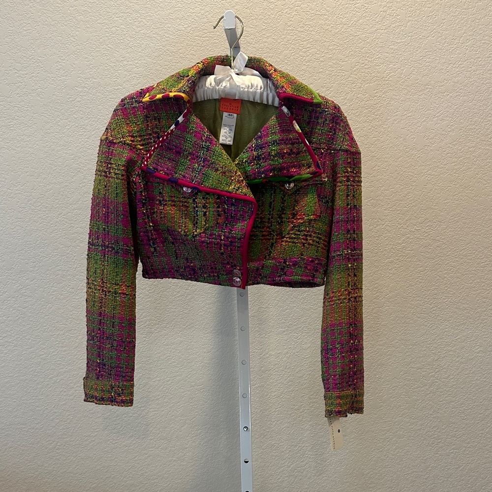 Christian Lacroix Vibrant Tweed Cropped Blazer
